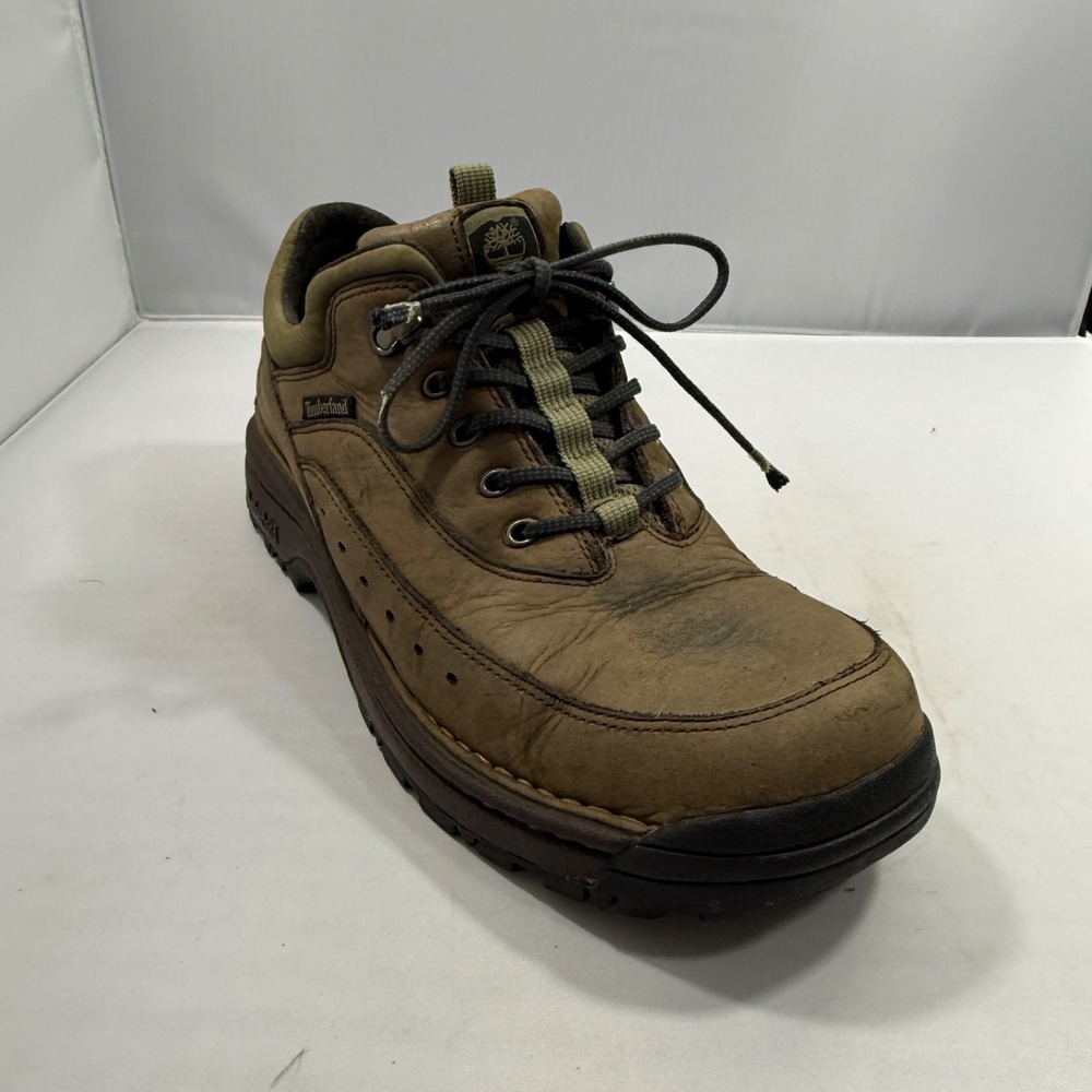 Timberland Mens Travel Trek Oxford Hiking Size 11 Brown Leather Outdoor Trail